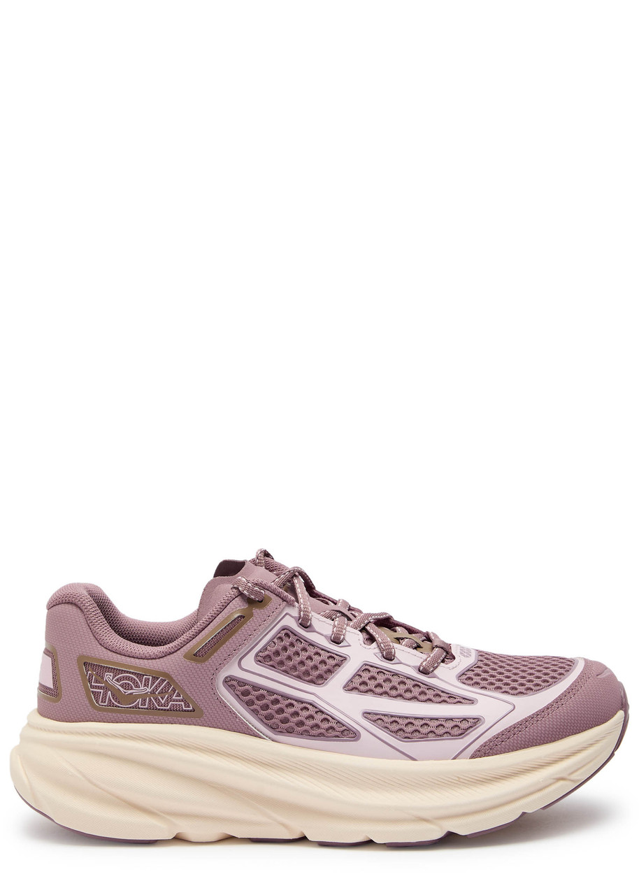 Hoka Clifton One9 Panelled Mesh Sneakers In Purple