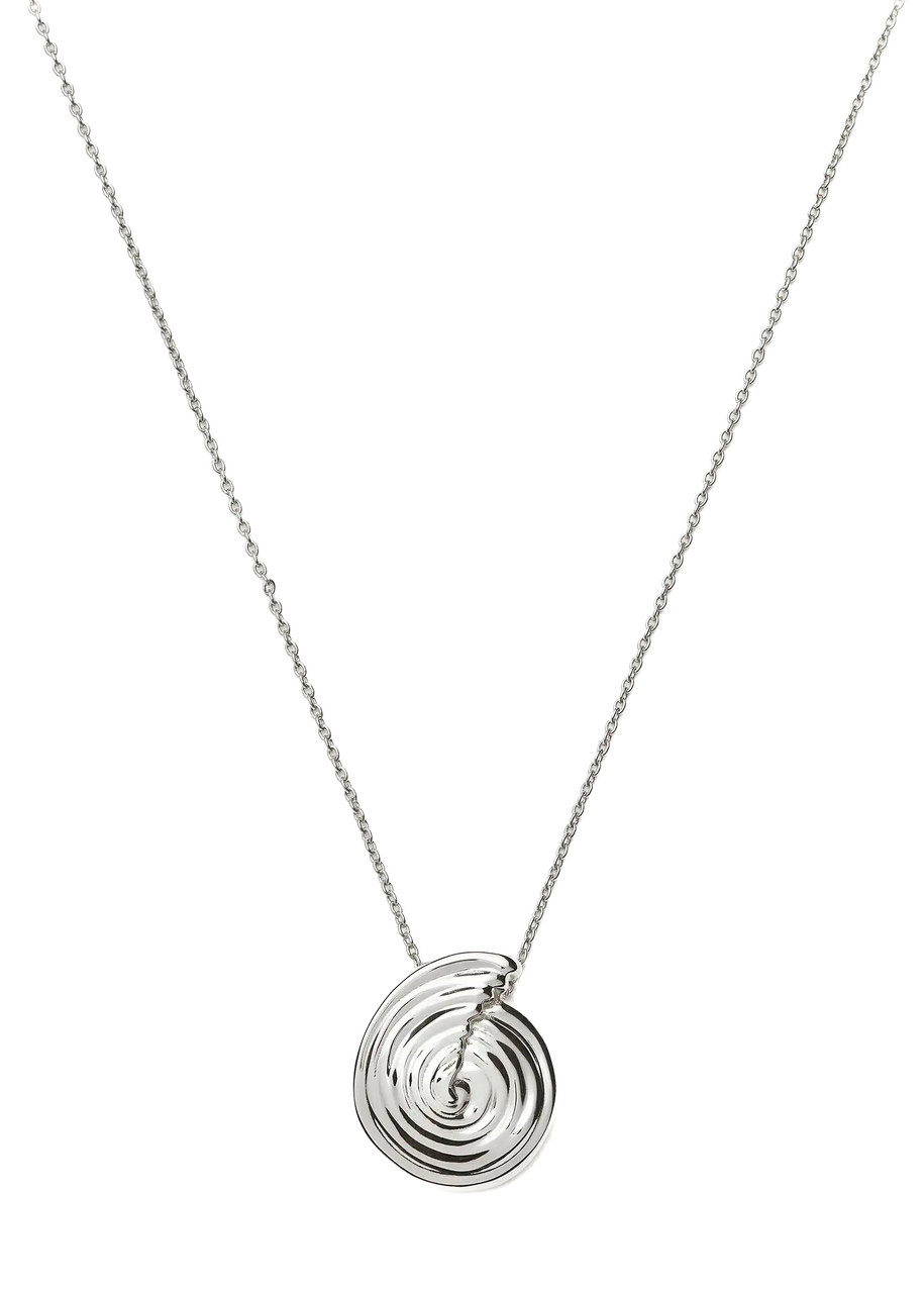 Missoma Spiral Large Pendant Necklace In Metallic