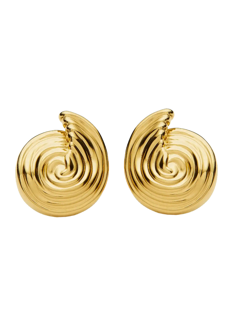 Missoma 18ct Gold-plated Spiral Small Stud Earrings In Gold