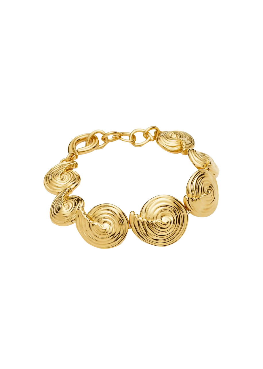 Missoma Womens Spiral Statement 18ct Yellow Gold-plated Bracelet In Gold