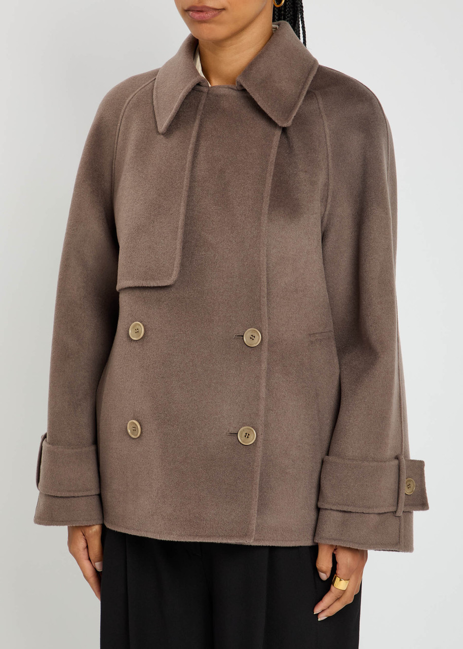 Joseph Marne Wool And Cashmere-blend Trench Coat In Brown