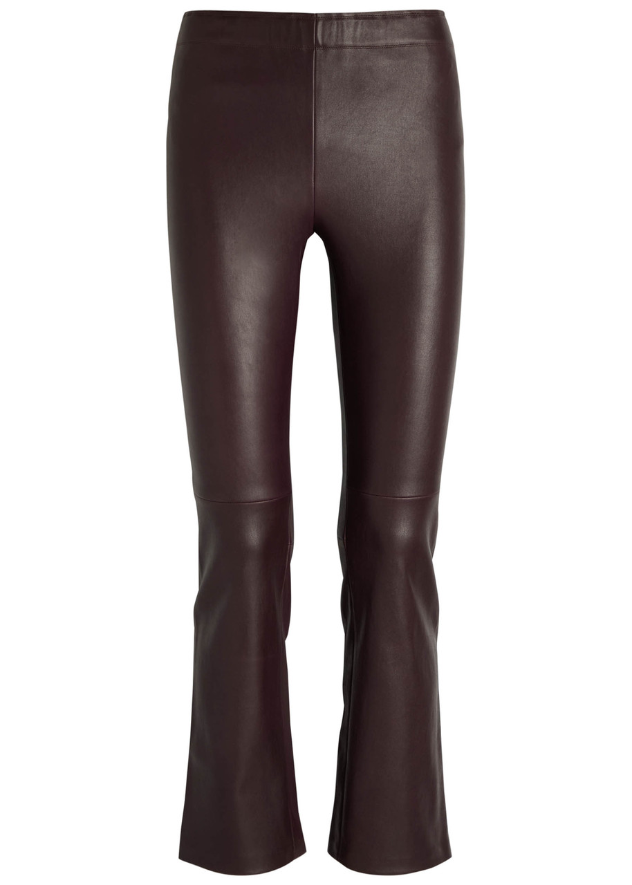 Stouls Jp Twenty Stretch-leather Trousers In Brown