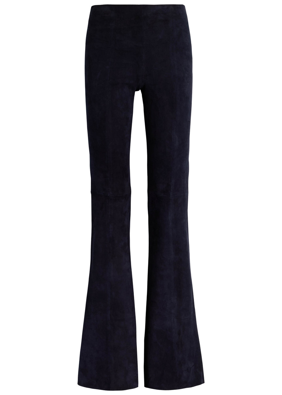 Stouls Gégé Stretch-suede Trousers In Black