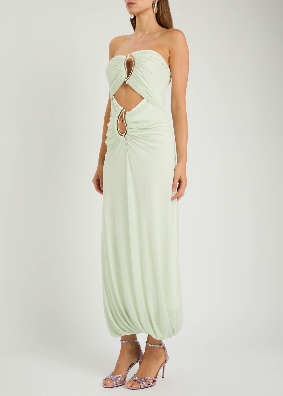 Christopher Esber Cut-out Mesh Gown In White