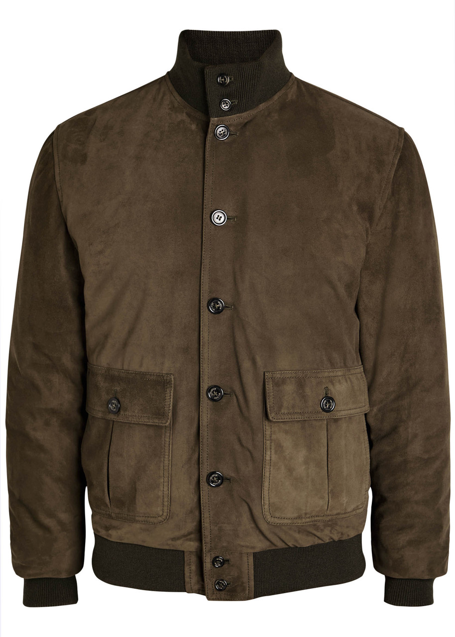 Valstar Ino Quilted Suede Jacket In Brown