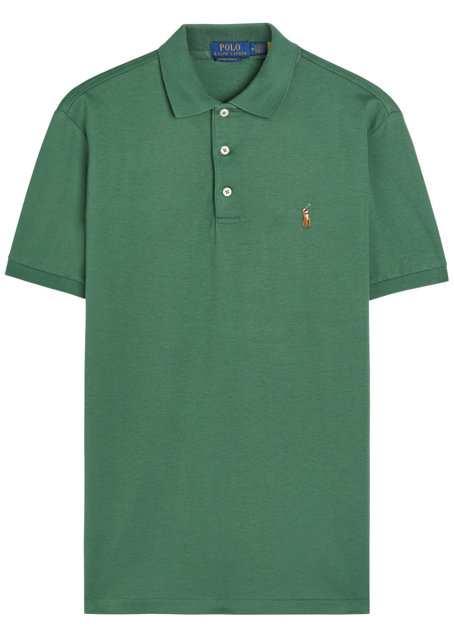 Polo Ralph Lauren Logo-embroidered Cotton Polo Shirt In Green