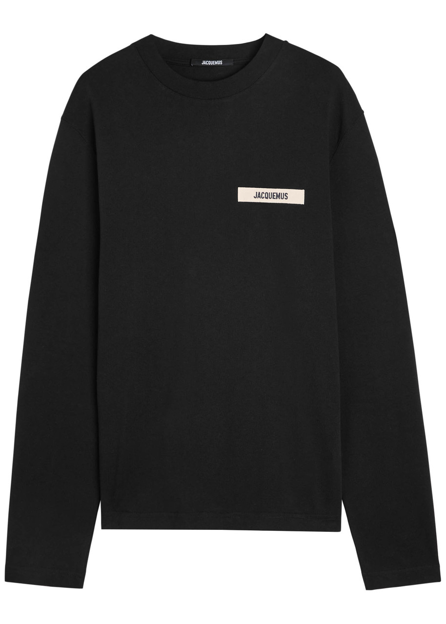 Jacquemus Le T-shirt Gros Grain Cotton T-shirt In Black