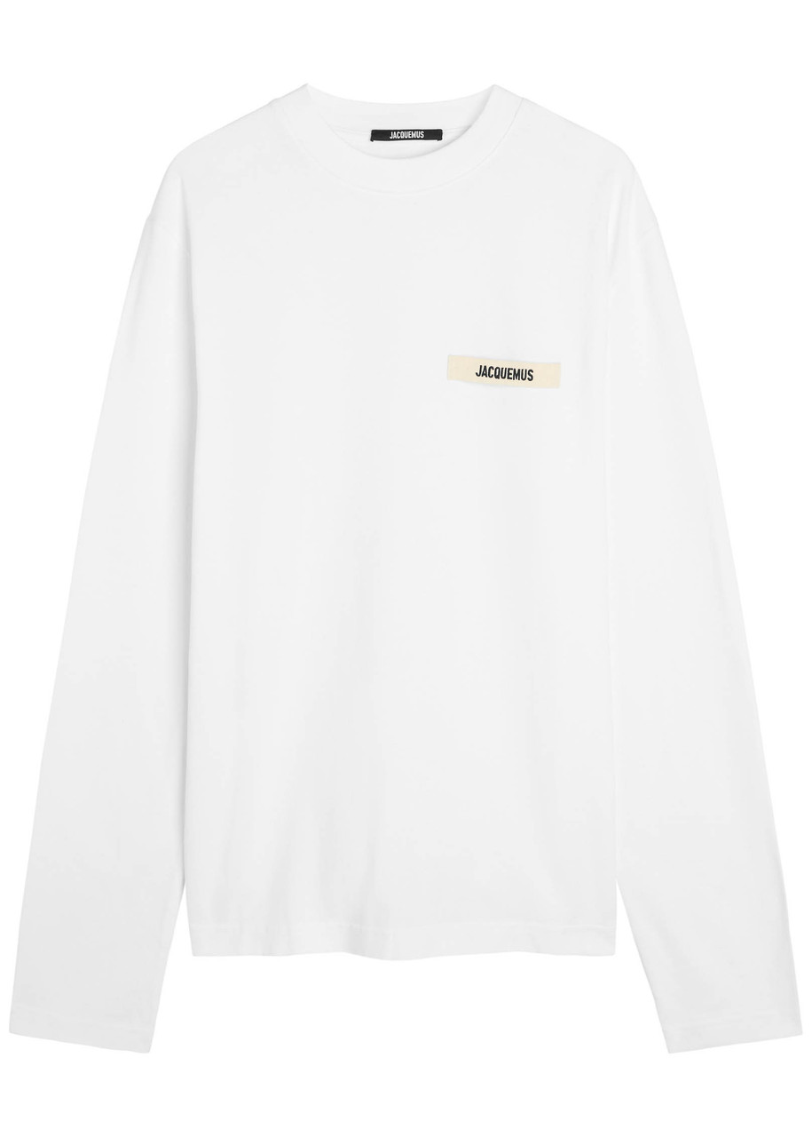 Jacquemus Le Tshirt Gros Grain Cotton Ls T-shirt In White