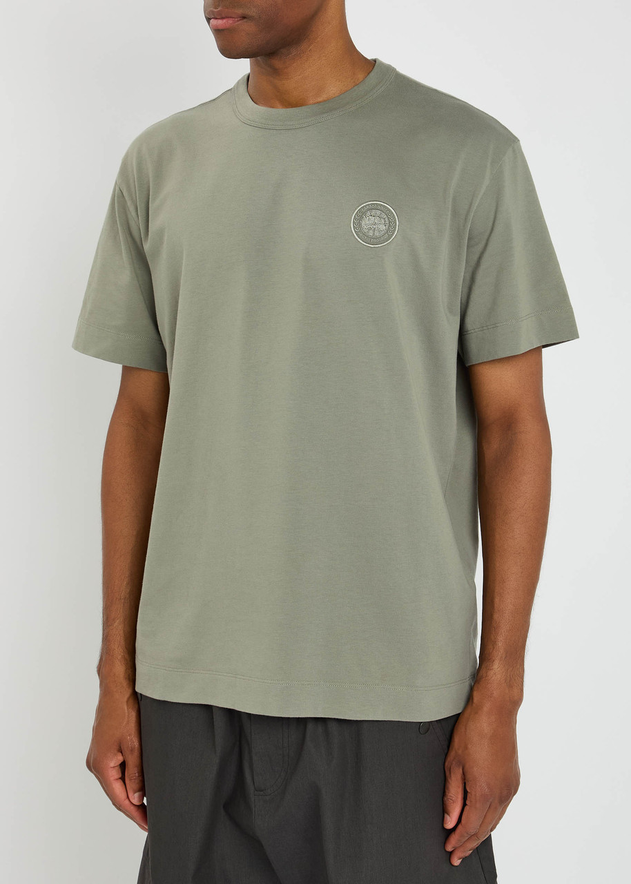 Canada Goose Arctic Program Embroidered Cotton T-shirt In Gray