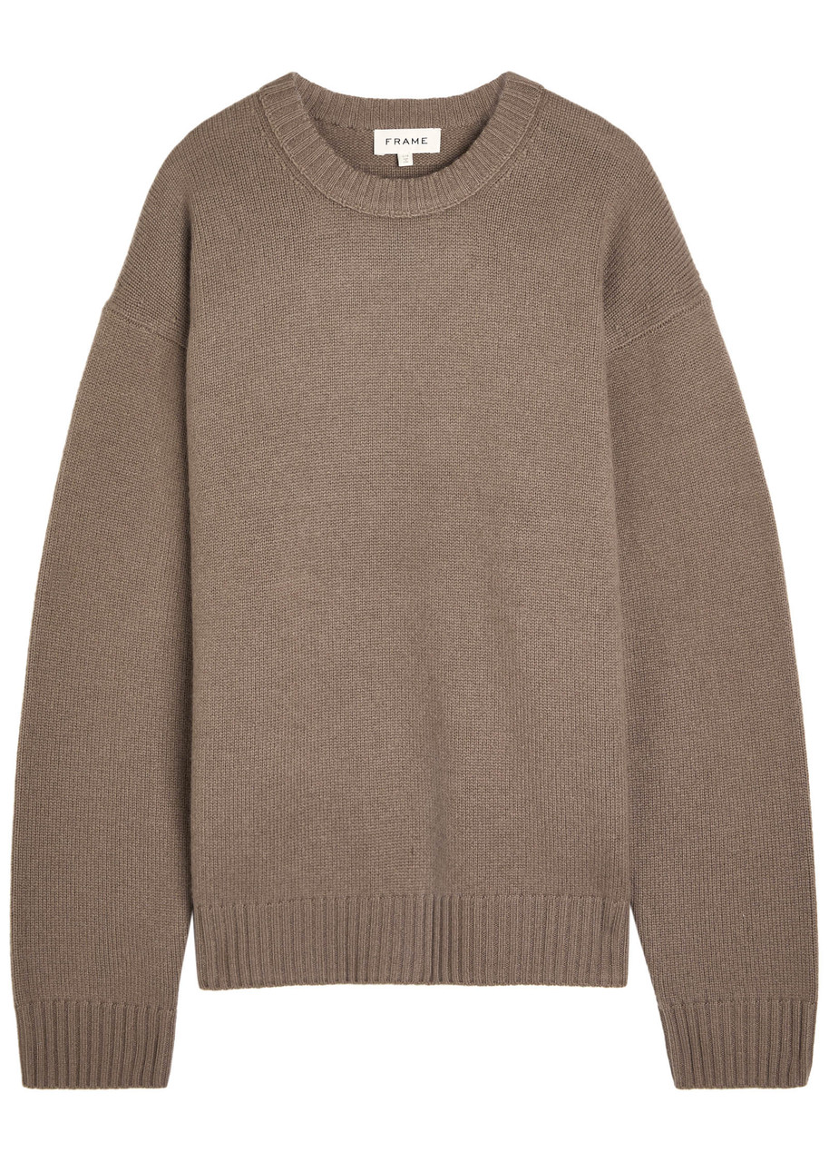 Frame Cashmere Crewneck Sweater In Brown