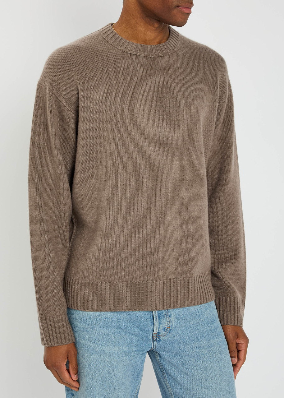 Frame Cashmere Crewneck Sweater In Brown
