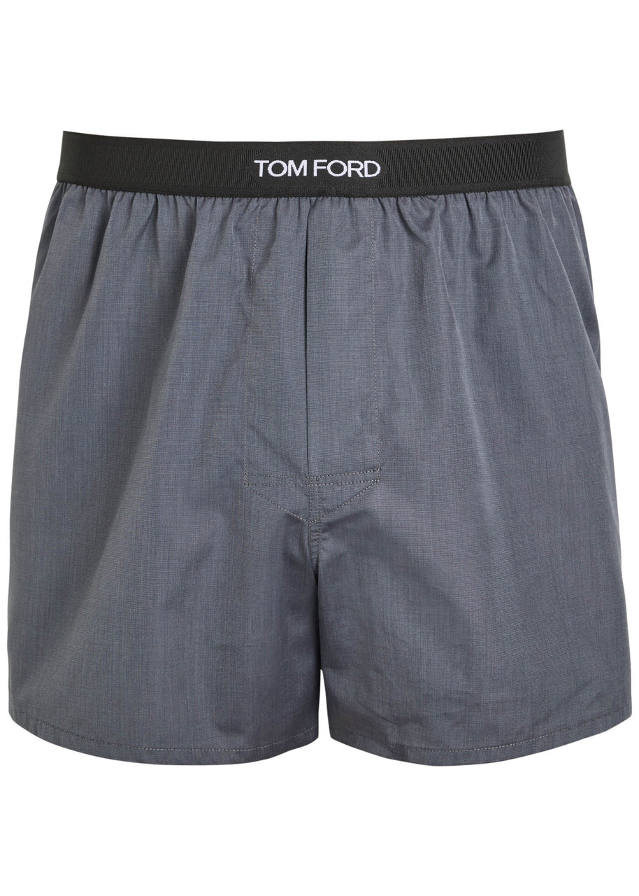 Tom Ford Short With Logo In Gray