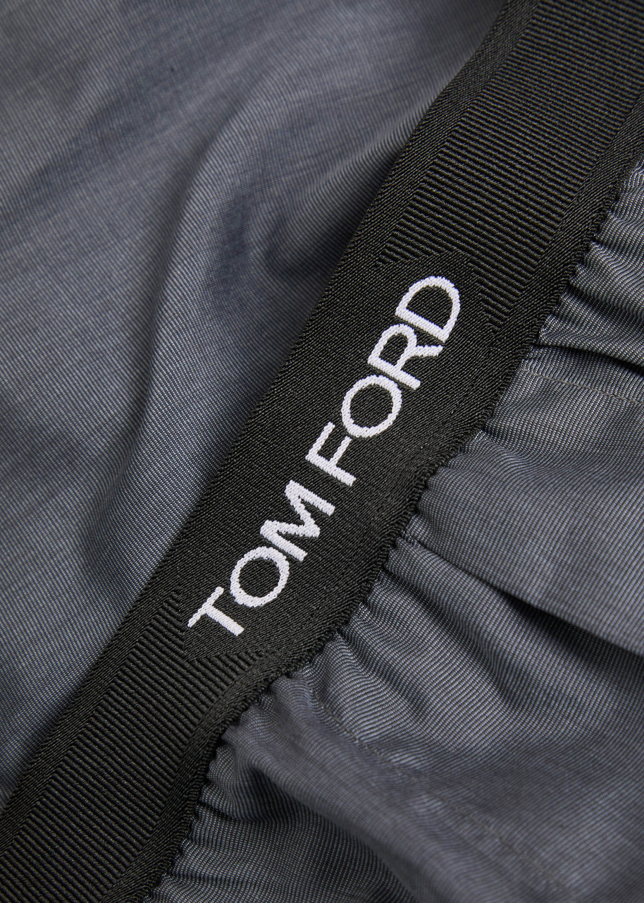 Tom Ford Short With Logo In Gray