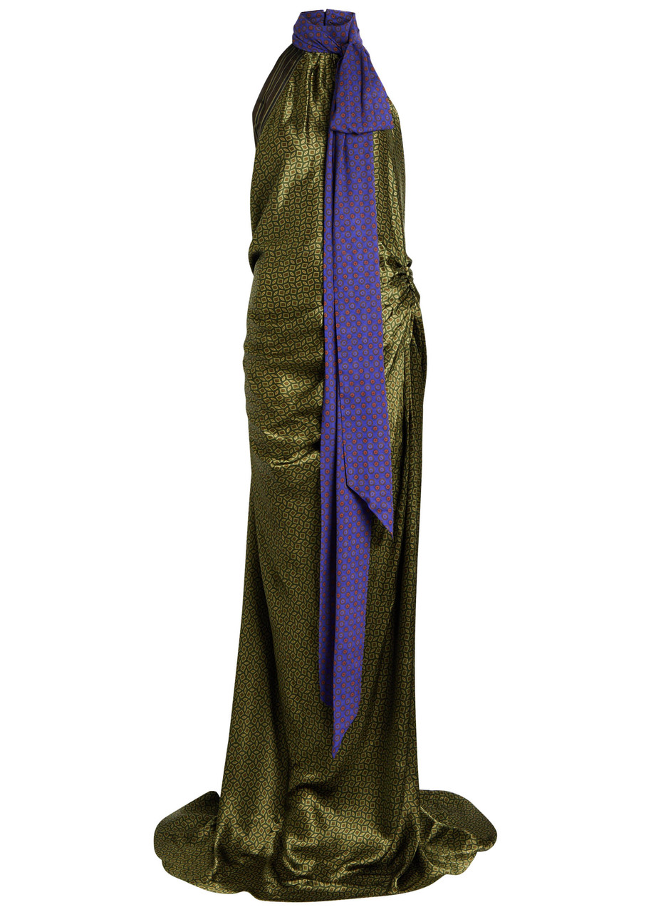 Dries Van Noten Devira Scarf-effect Silk-blend Gown