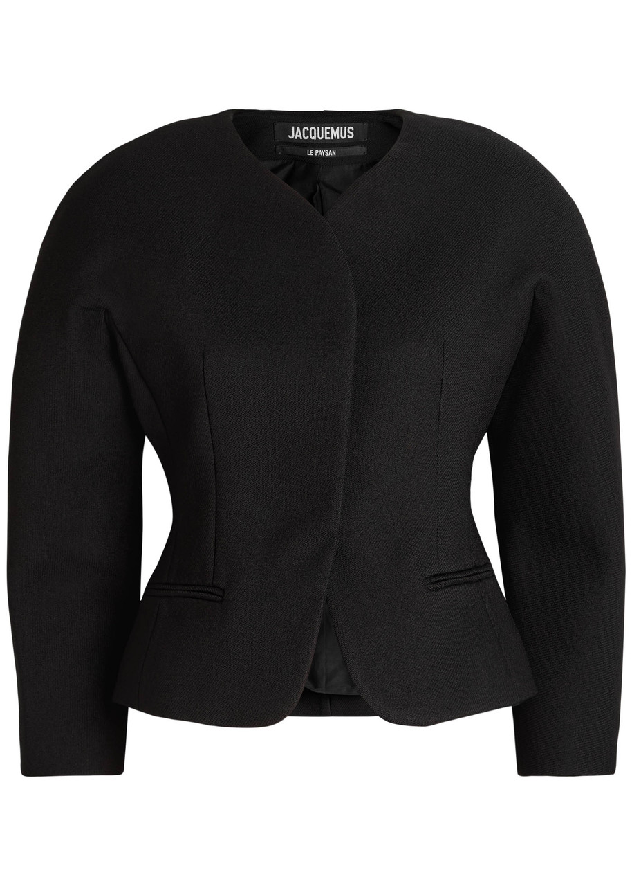 Jacquemus Women La Petite Veste Ovalo Jacket In Black