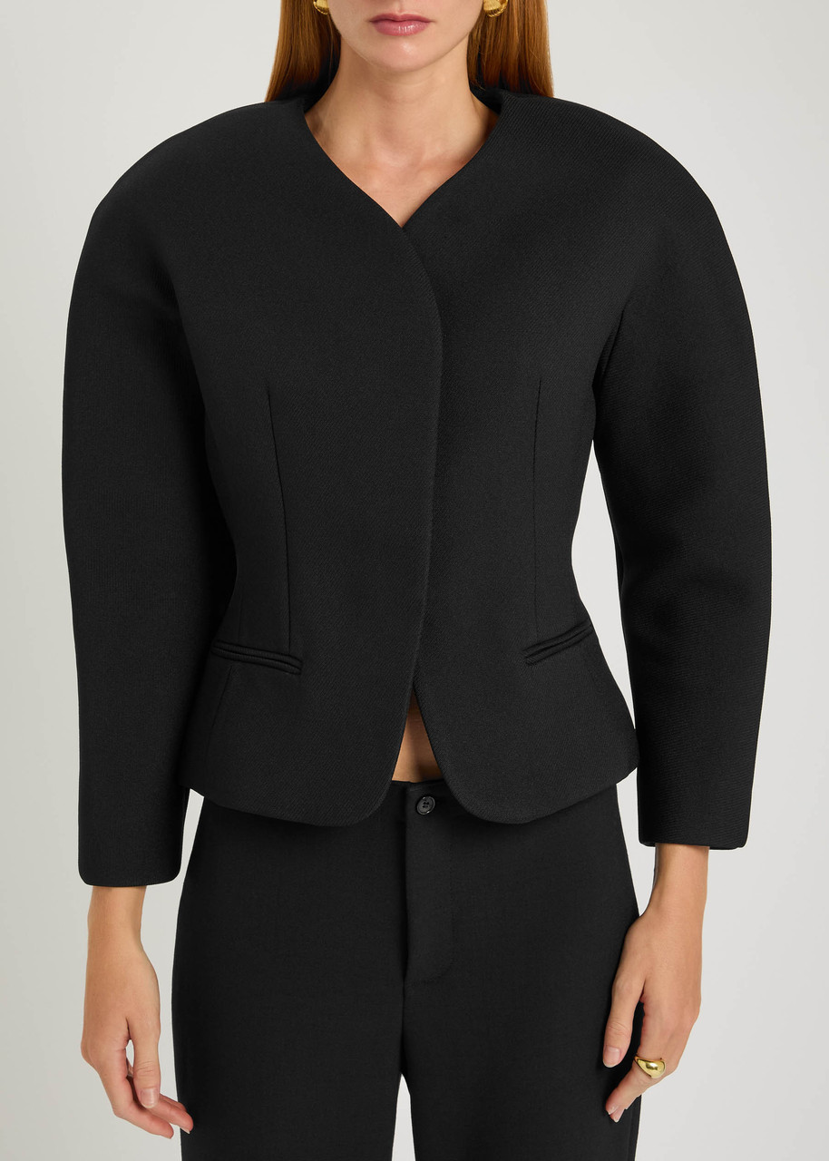 Jacquemus Women La Petite Veste Ovalo Jacket In Black