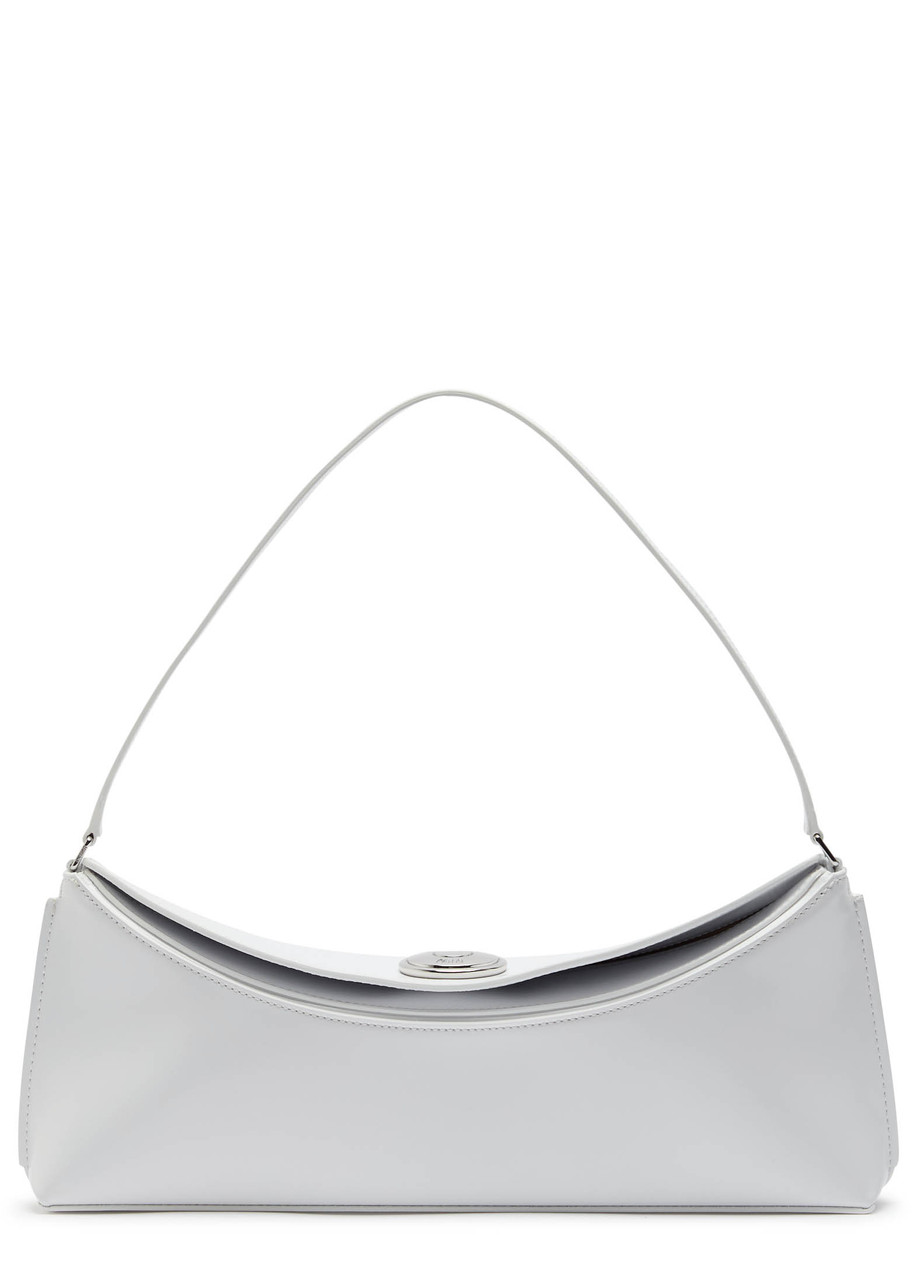 Jacquemus Le Calisson Leather Shoulder Bag In White
