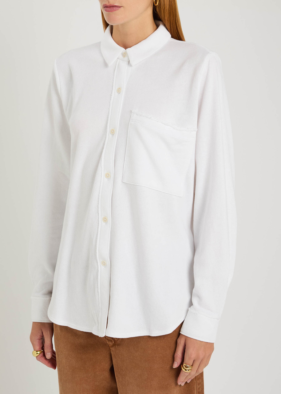 Eileen Fisher Terry-jersey Shirt In White