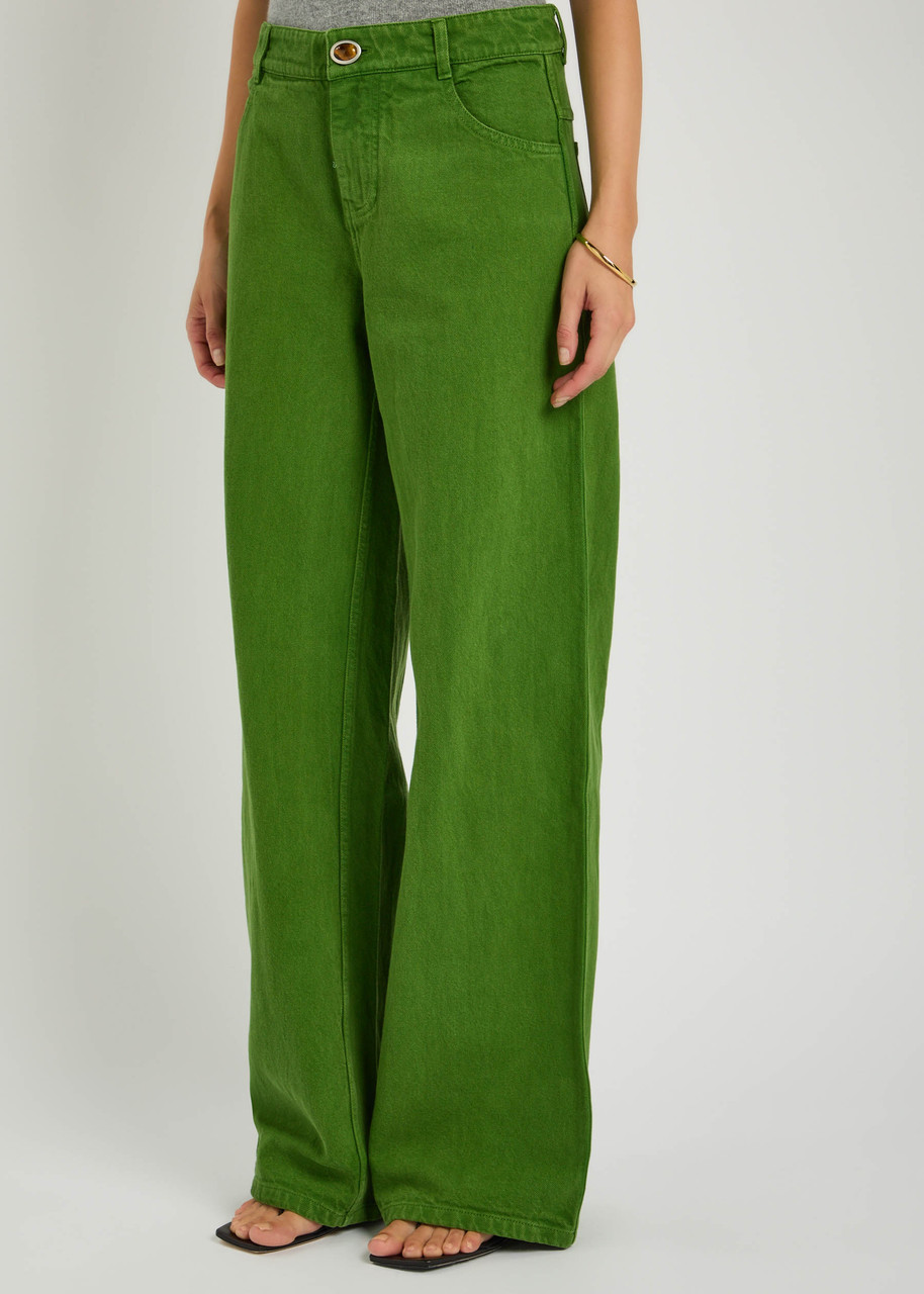 Christopher Esber Wide-leg Jeans In Green