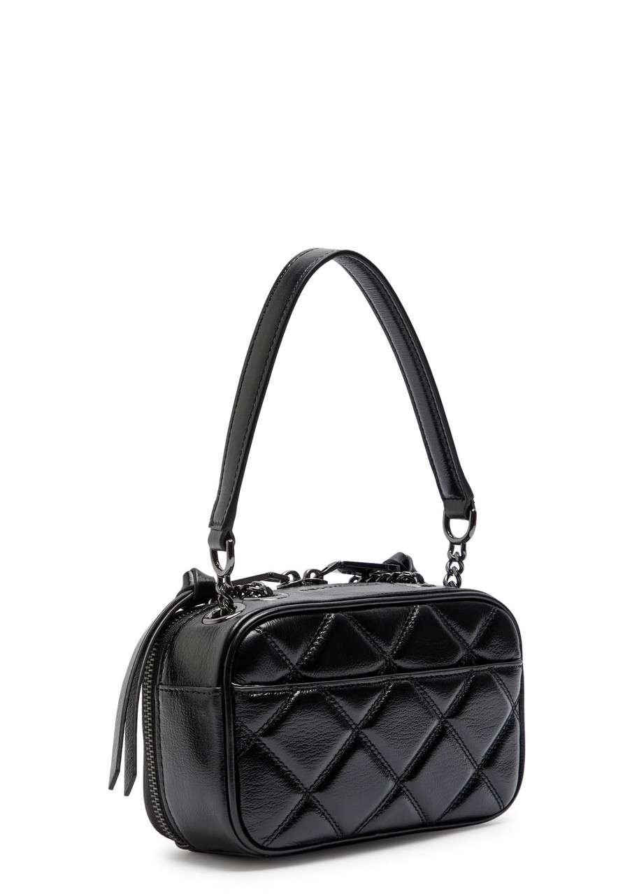 Marc Jacobs The Snapshot Quilted Leather Cross-body Bag In Black