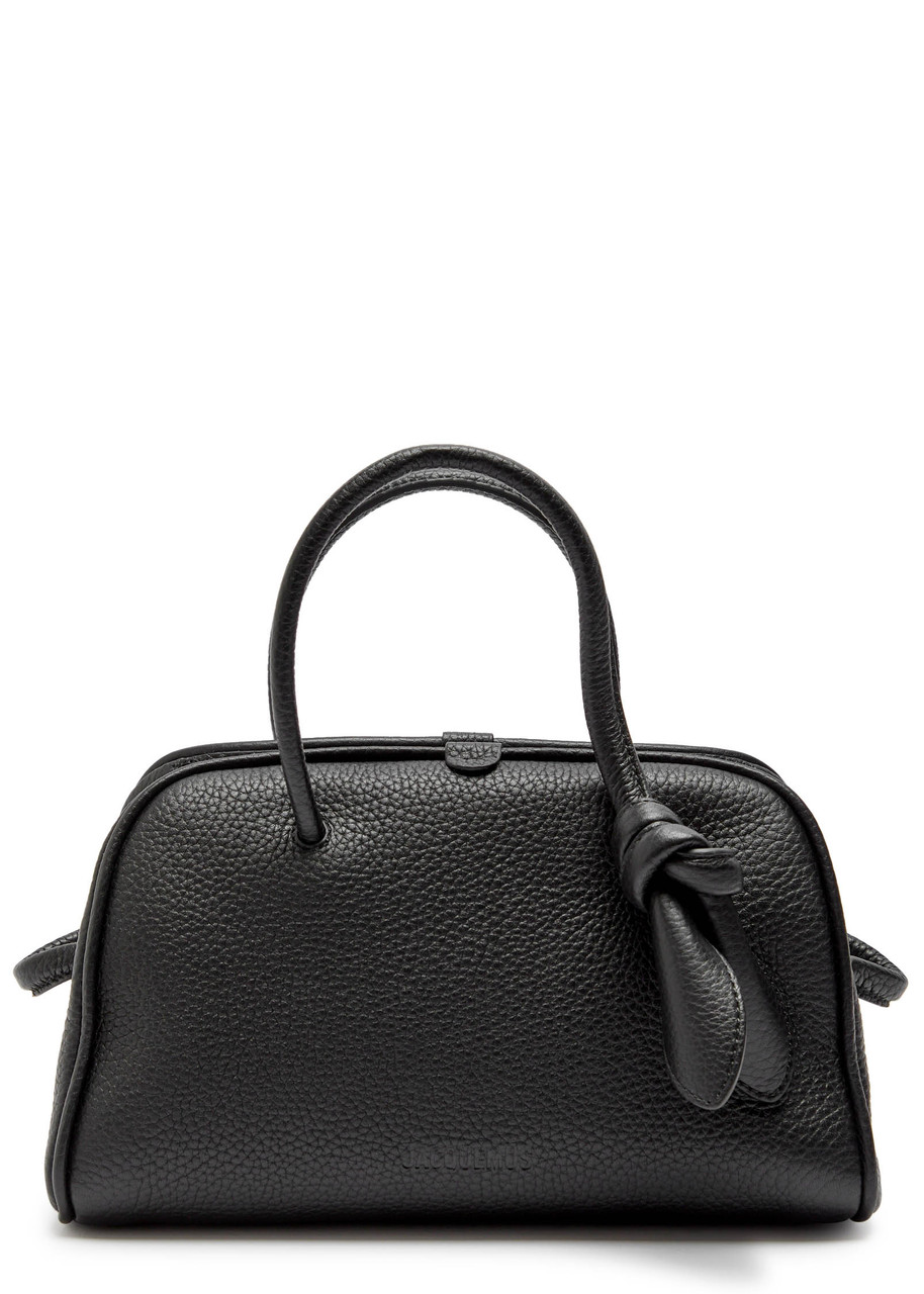 Jacquemus Le Petit Turismo Leather Top Handle Bag In Black