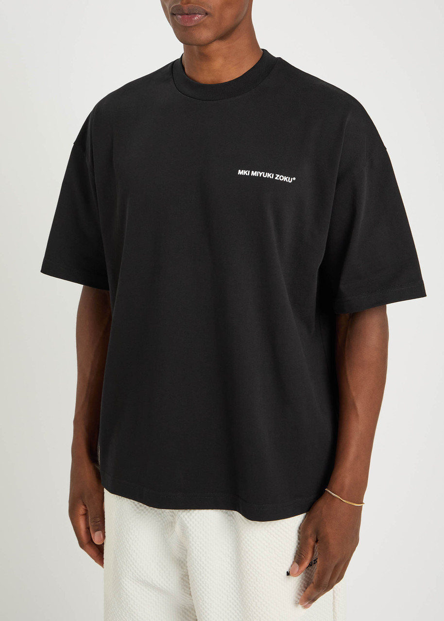 Mki Miyuki Zoku Logo-print Cotton T-shirt In Black