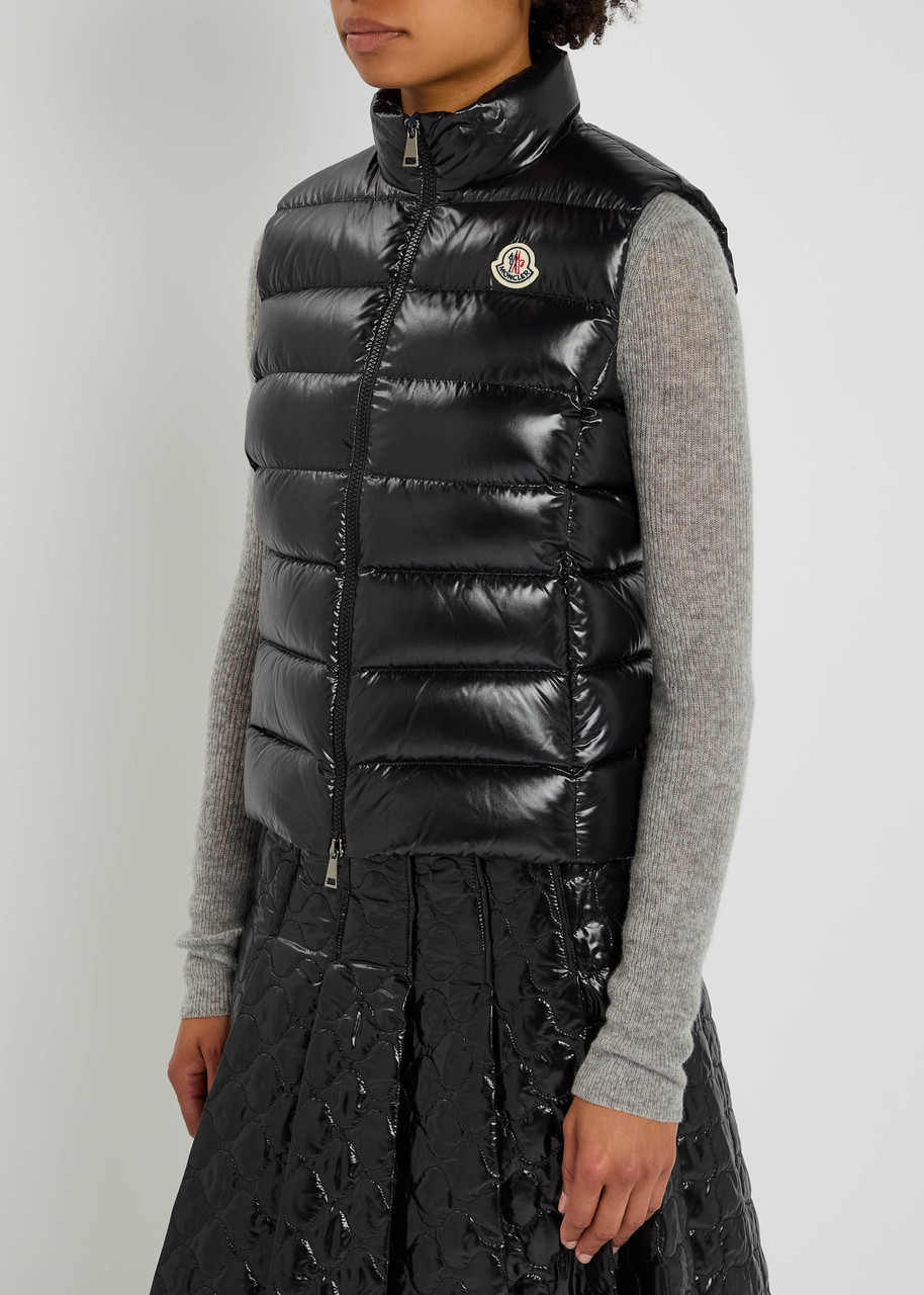 Moncler Ghany Quilted Shell Gilet In Black