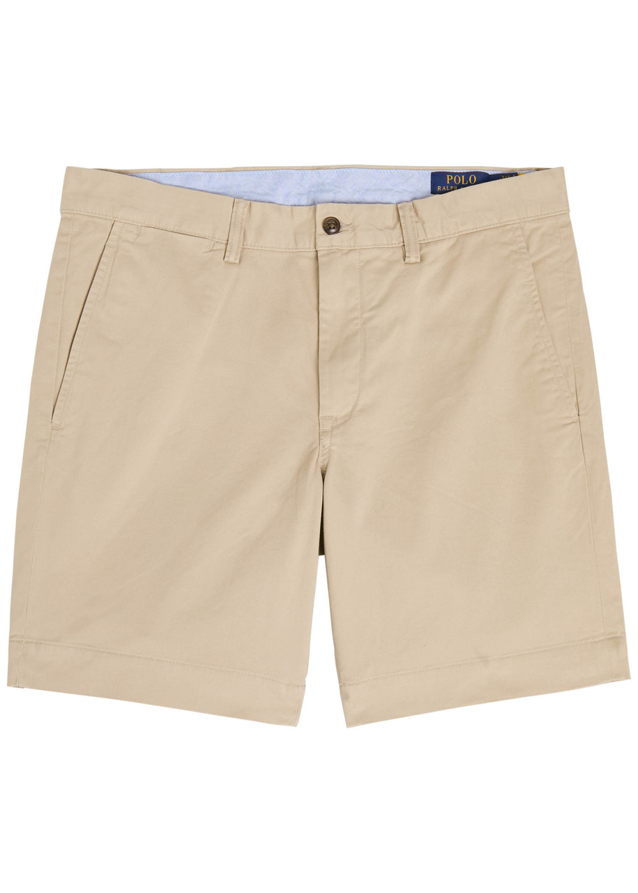 Polo Ralph Lauren Bedford Stretch-cotton Shorts In Neutral
