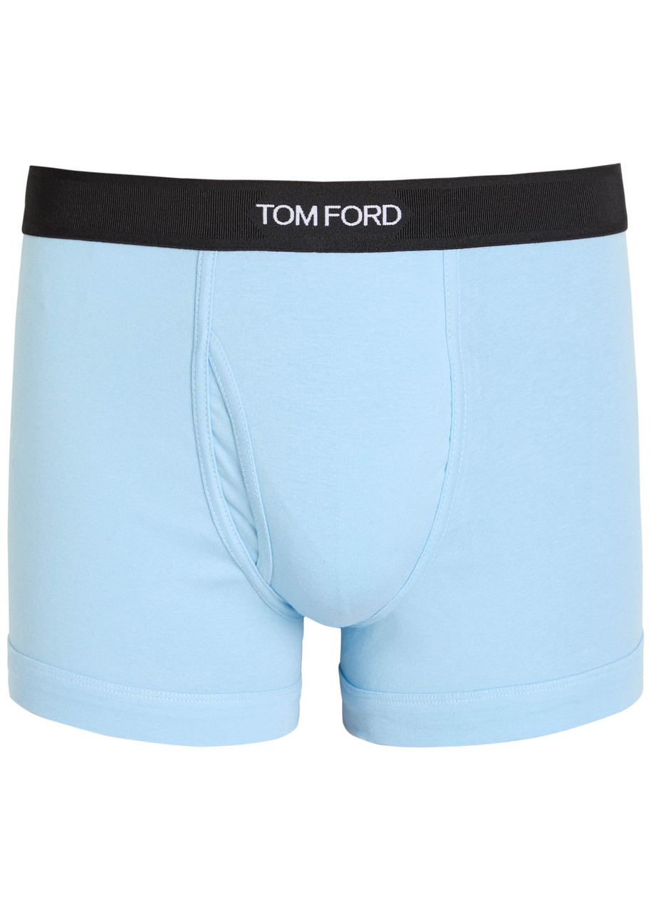 Tom Ford Stretch-cotton Boxer Briefs In Blue