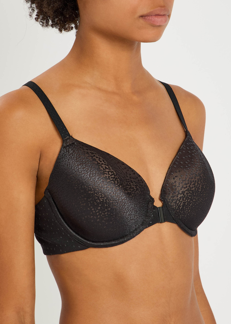 Wacoal Back Appeal Embroidered Underwired Bra In Black