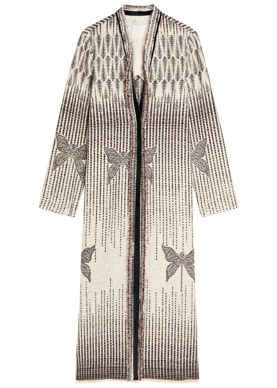 Forte Forte Forte_forte Libelle Jacquard Bouclé Coat In Gray