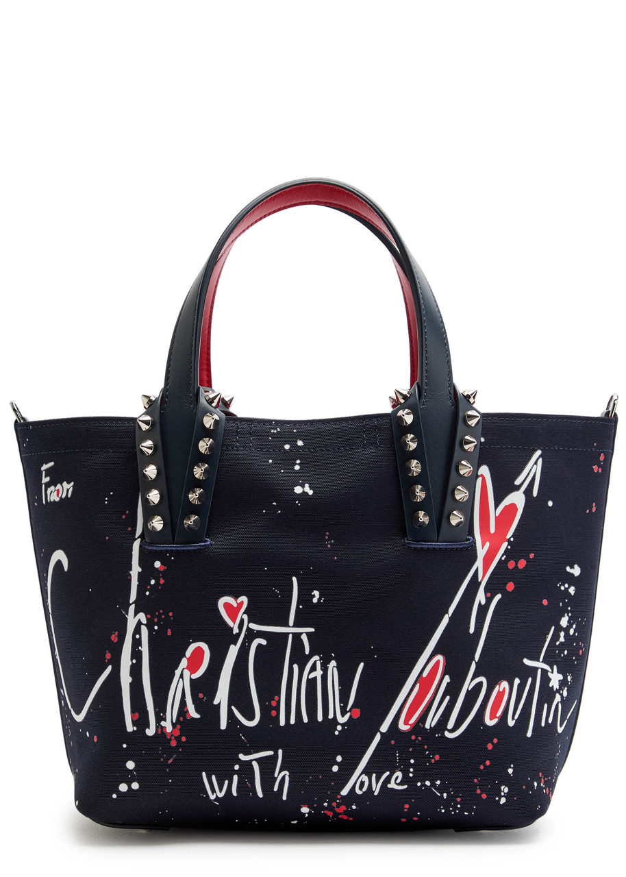 Christian Louboutin Cabata Mini Canvas Tote In Blue