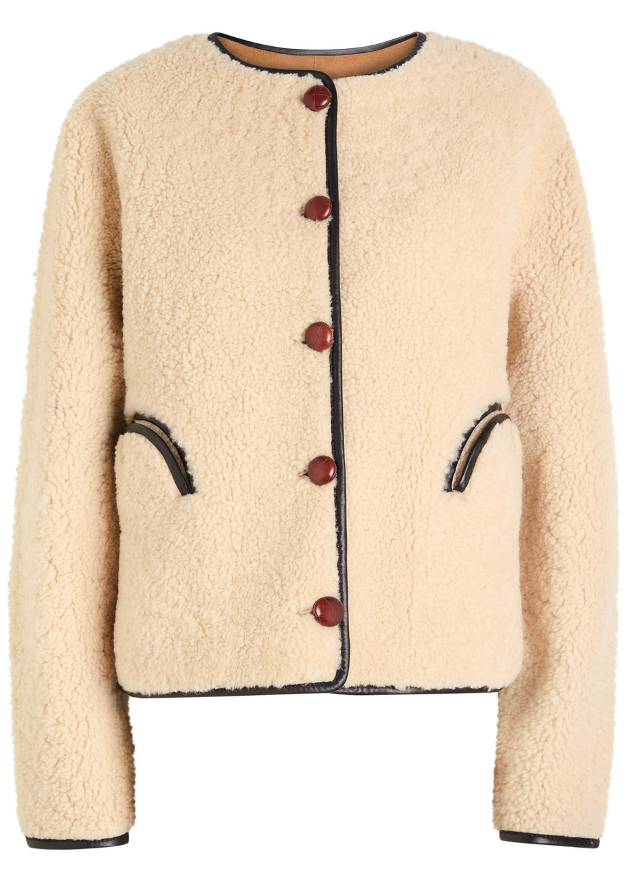 Blazé Milano Blaze Milano Tatoosh Reversible Sheepskin Jacket In Neutral