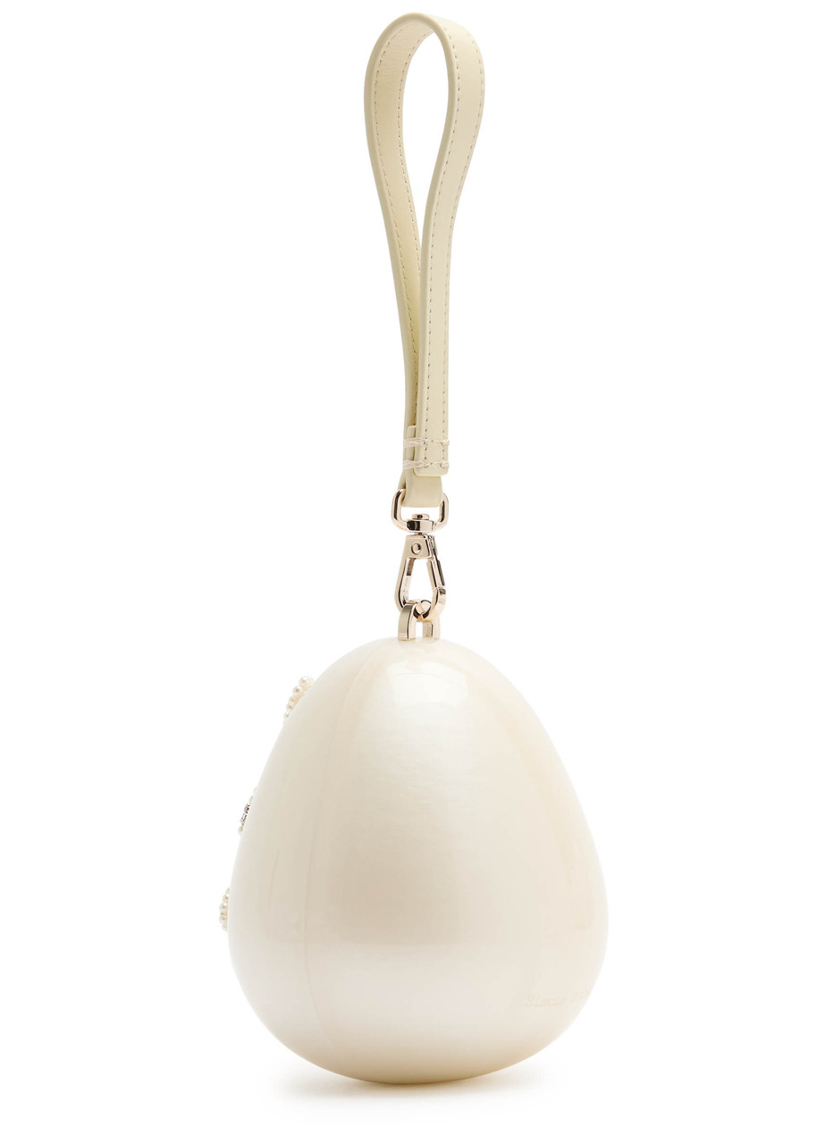 Simone Rocha Micro Egg Faux-pearl Acrylic Cross-body Bag In White