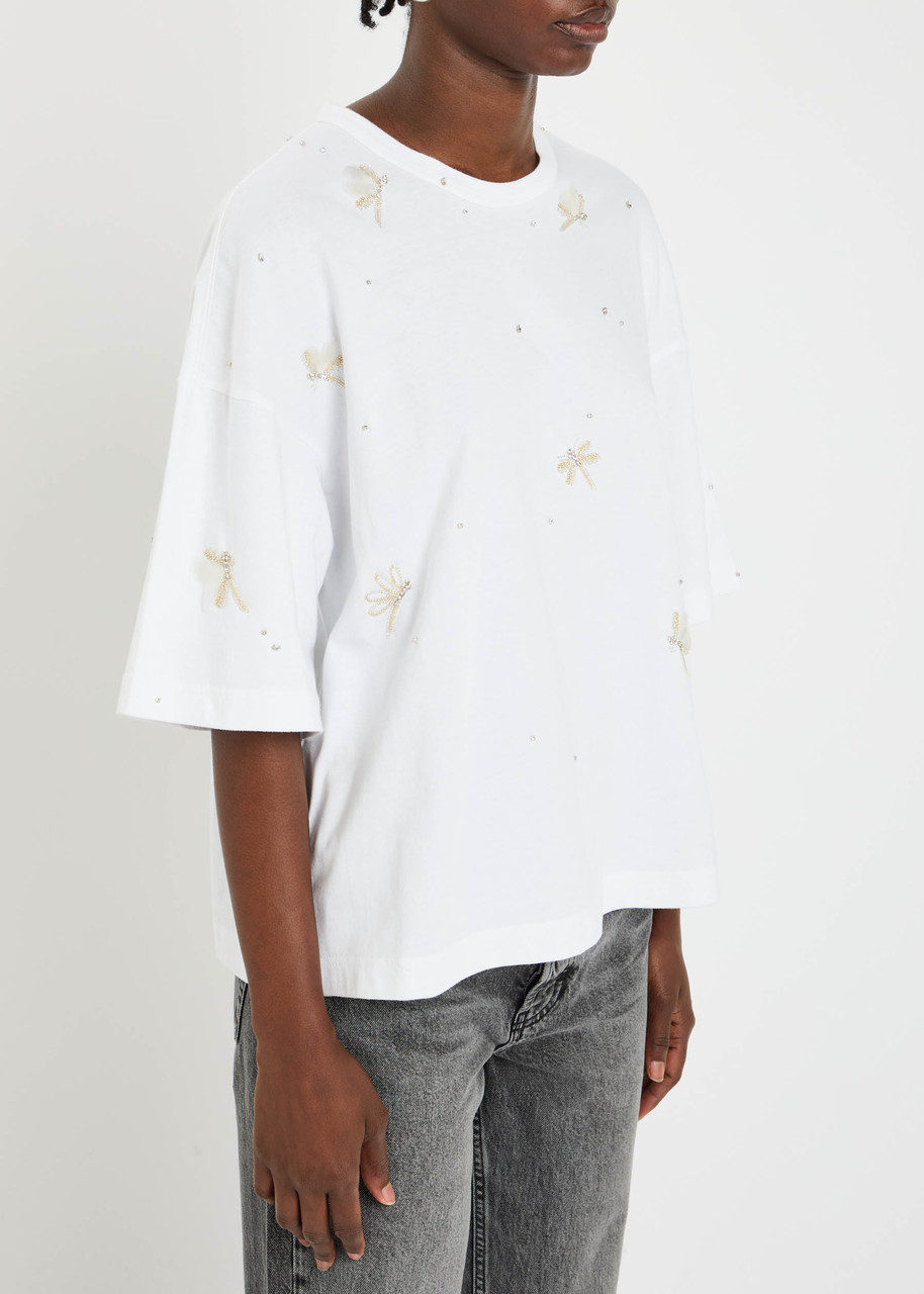 Forte Forte Dragonfly Embellished T-shirt In White