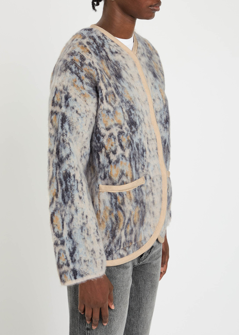 Forte Forte Multicolor Knit Cardigan With V Neck In Wool Blend Woman In Multi