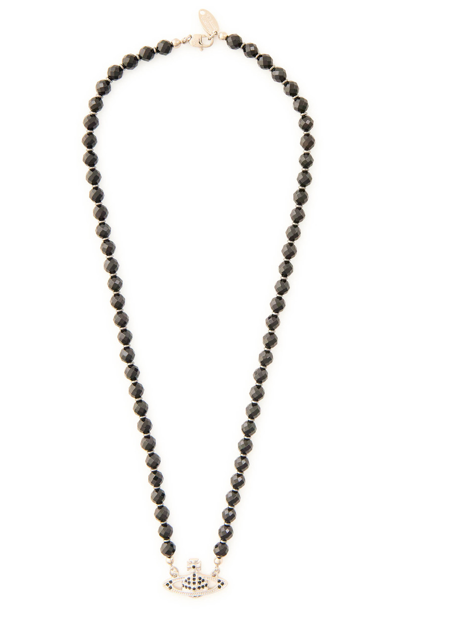 Vivienne Westwood Man. Messaline Orb Necklace In Black