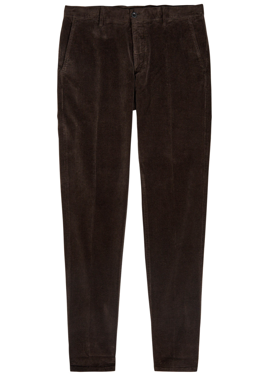 Slowear Incotex Slim-leg Corduroy Trousers In Brown