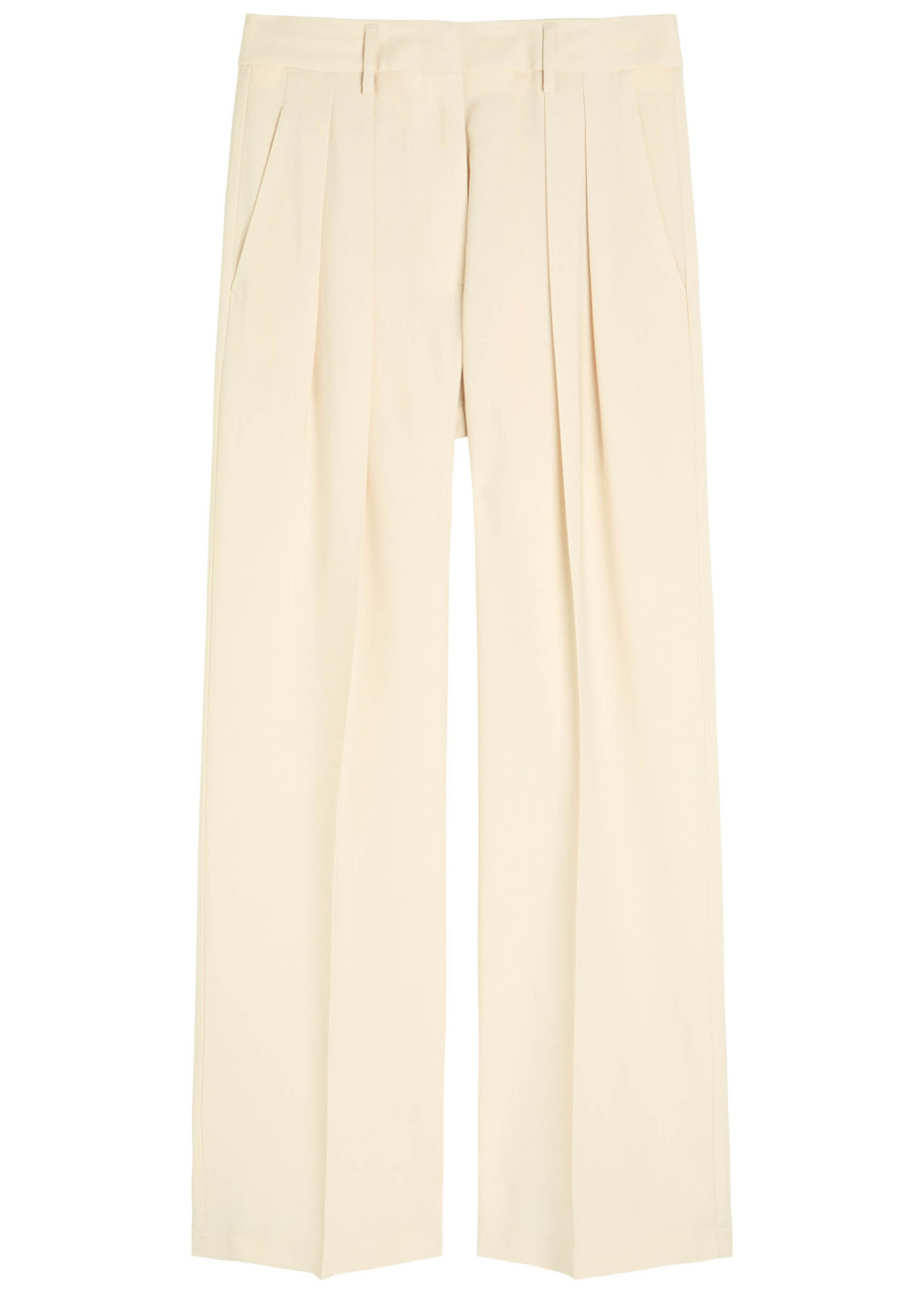 Forte Forte Forte_forte Pleated Woven Trousers In White