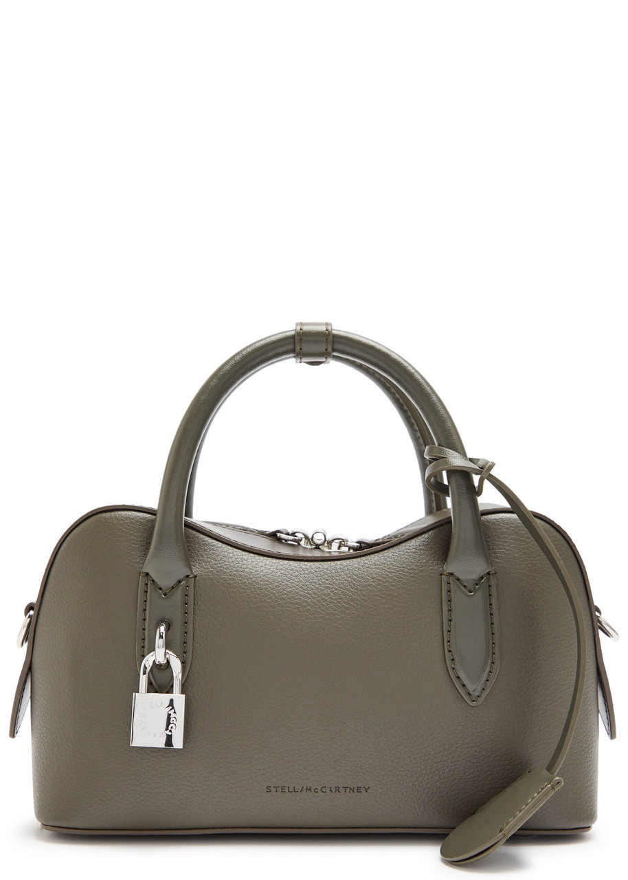 Stella Mccartney Stella Ryder Small Faux Leather Top Handle Bag In Brown