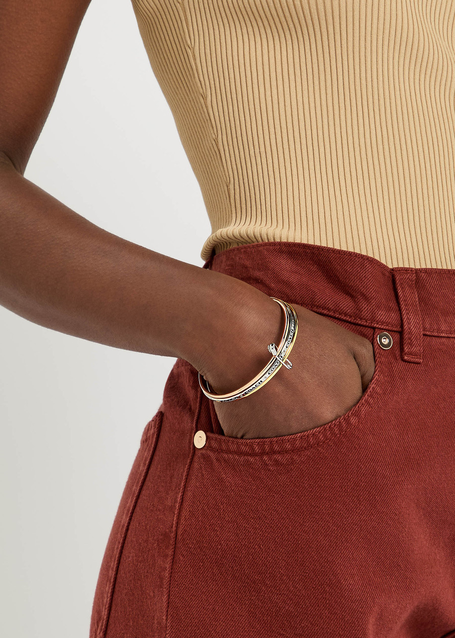 Coach Layered Tri-tone Bangle In Multi