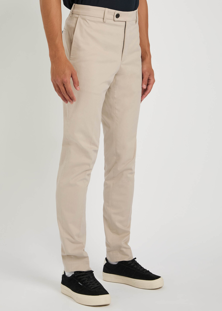 Slowear Incontex Stretch-cotton Slim-leg Trousers In Neutral