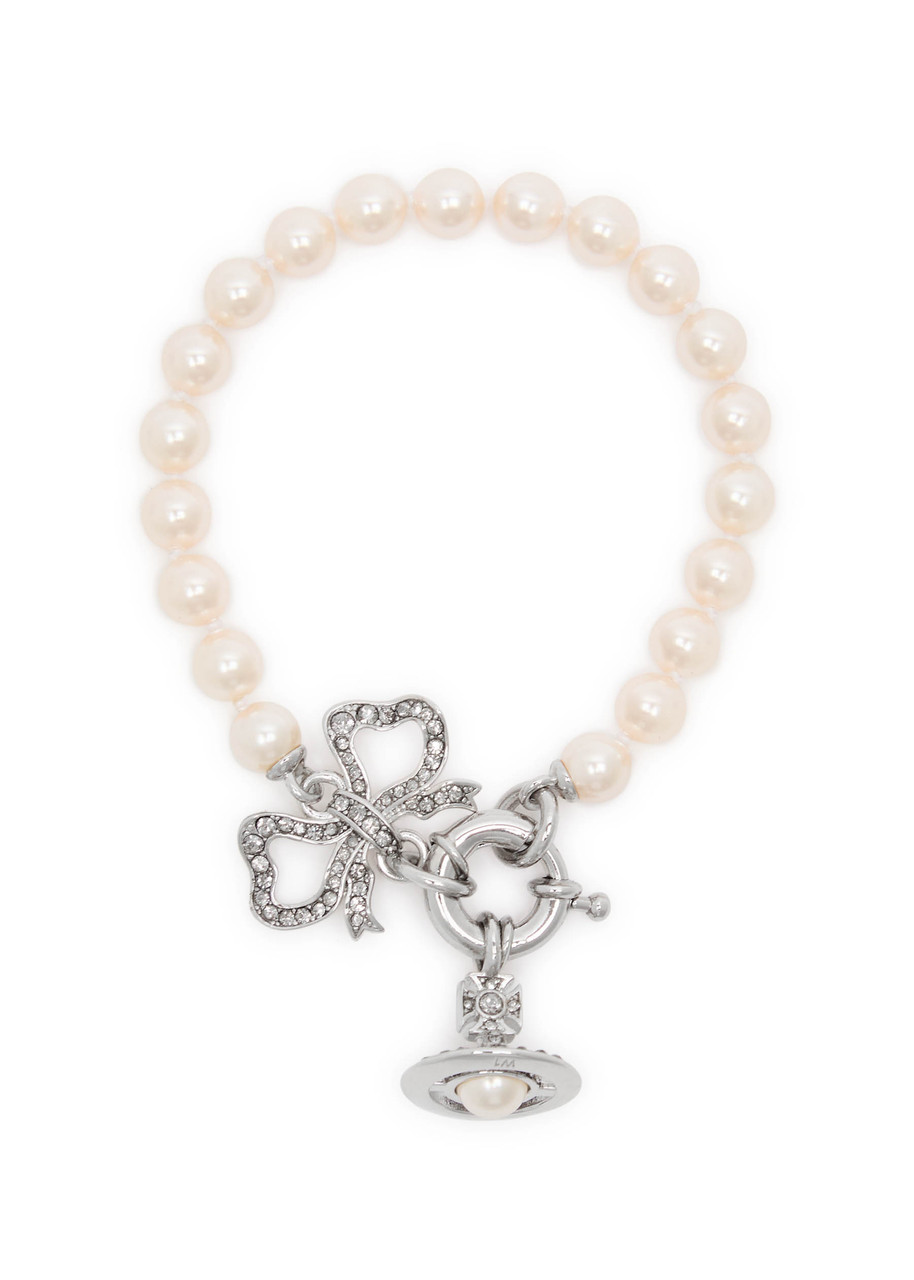 Vivienne Westwood Rigoberta Embellished Beaded Bracelet - Pearl - M