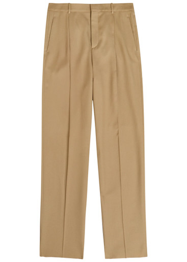 SAINT LAURENT Straight-leg wool trousers | Harvey Nichols