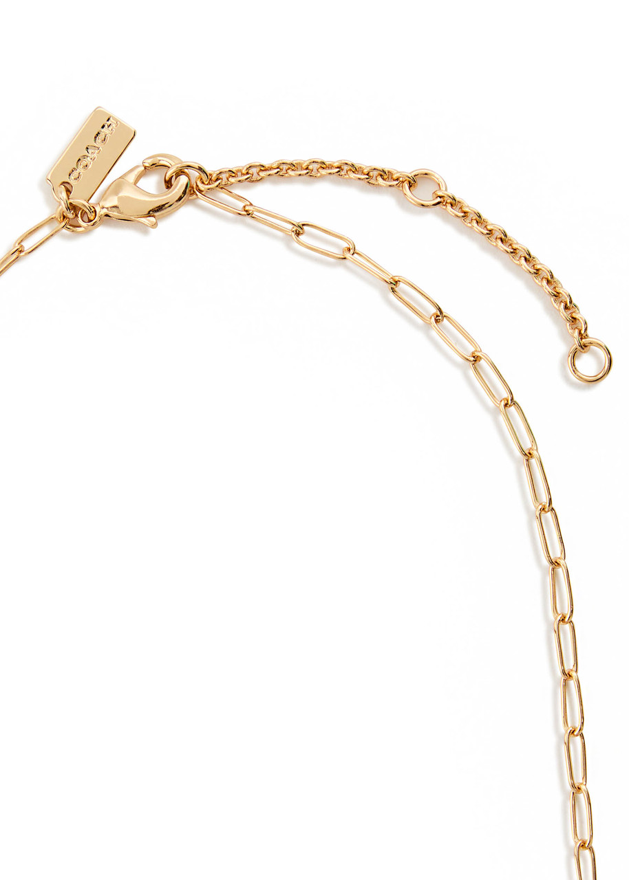  Coach Heart Necklace - Gold - One Size 
