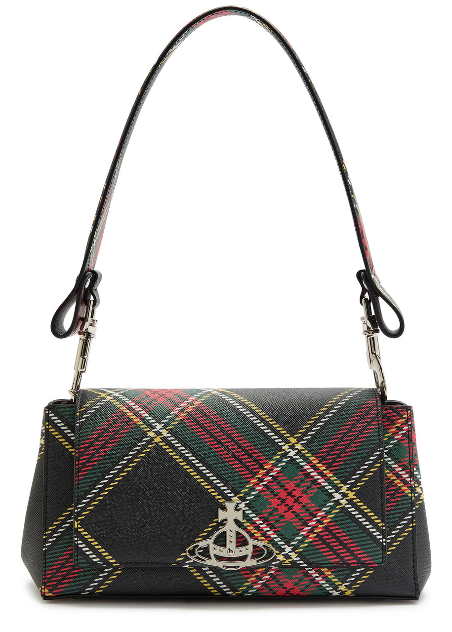Vivienne Westwood Hazel Medium Checked Leather Shoulder Bag In Multi