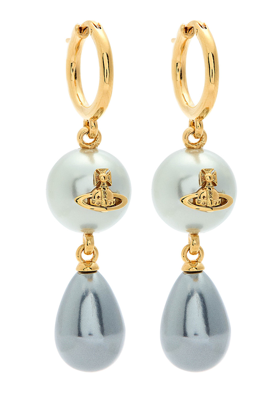 Vivienne Westwood Martha Two-tone Drop Earrings In Gold