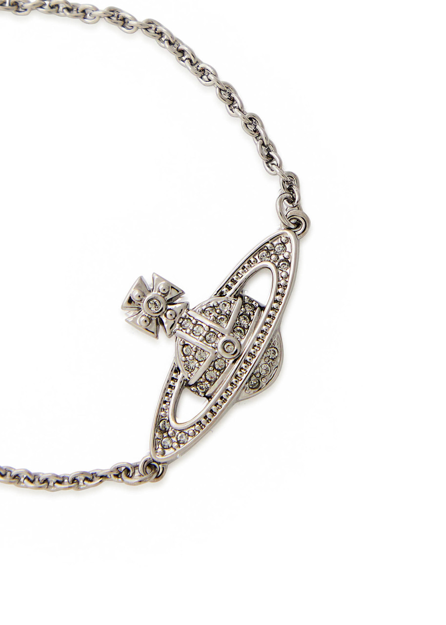Vivienne Westwood Mini Bas Relief Orb Bracelet In Gray