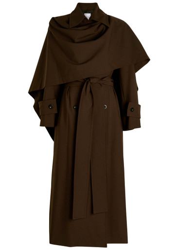 ESSE Studios Onus cape-effect woven trench coat | Harvey Nichols