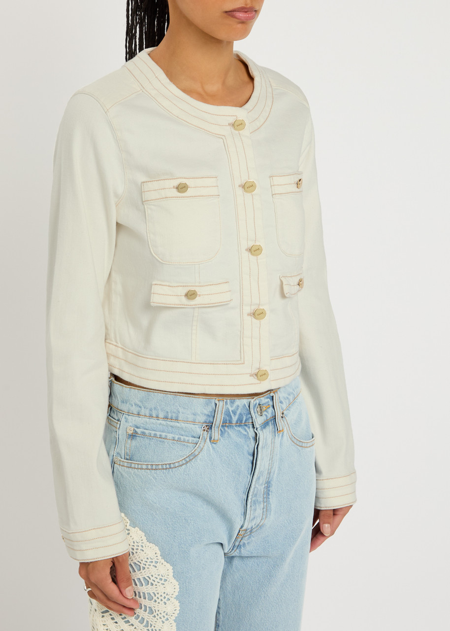 Paige Kiya Denim Jacket In White